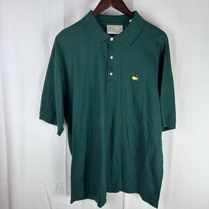 VTG Augusta National Golf Shop Masters Polo Sz XL Green 60's Two-Ply‎ Mercerized